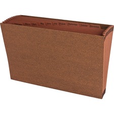 Sparco Legal Recycled Expanding File - 8 1/2" x 14" - 12 Pocket(s) - Top Tab Location - Brown - 30% Recycled - 1 Each