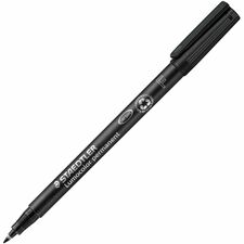 Lumocolor Quick-drying Fine Point Permanent Markers - Fine Marker Point - 0.6 mm Marker Point Size - Black - Black Polypropylene Barrel - 1 Each