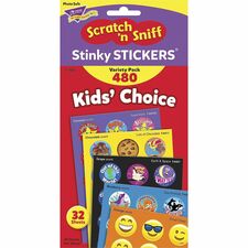 Trend Stinky Stickers Super Saver Variety Pack - 480 x Assorted Shape - Self-adhesive - Acid-free, Non-toxic, Photo-safe - Assorted - Paper - 480 / Pack