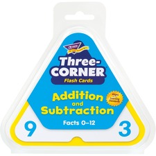 Trend Three-Corner Add/Subtract Flash Card Set - Educational - 46 / Set