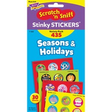 Trend Seasons & Holidays Stickers - 432 x Varied Shape - Self-adhesive - Acid-free, Non-toxic, Photo-safe - Assorted - Paper - 432 / Pack