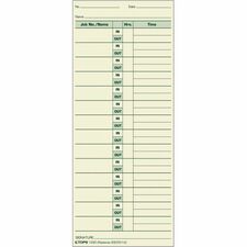 TOPS TOP1290 Time Card