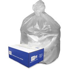 Webster Ultra Plus High Density Trash Can Liner - 10 gal Capacity - 24" Width x 24" Length - 0.31 mil (8 Micron) Thickness - High Density - Natural - Resin - 1000/Carton - Office Waste