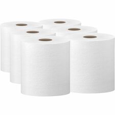 Kleenex Hard Roll Paper Towels with Premium Absorbency Pockets - 8" x 600 ft - White - Paper - Absorbent, Nonperforated - 6 / Carton