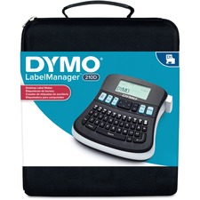 Dymo LabelManager 210D Kit - Thermal Transfer - 180 dpi - Label, Tape0.35" (9 mm), 0.47" (12 mm) - Battery, Power Adapter - 6 Batteries Supported - AA - Battery Included - Black - PC - Print Preview, Auto Power Off, QWERTY, Manual Cutter