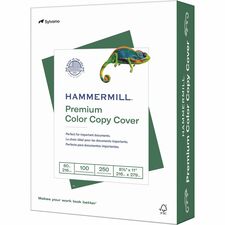 Hammermill Color Copy Cover for Color Copiers, Inkjet & Laser Printers - White - 100 Brightness - Letter - 8 1/2" x 11" - 80 lb Basis Weight - Extra Smooth - 250 / Pack ( - Ream per Case)FSC - Acid-free, Jam-free