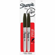 Sharpie Fine Point Marker - Fine Marker Point - Black Alcohol Based Ink - 2 / Pack