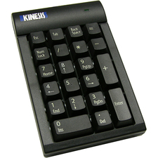 Kinesis Low-Force 10-Key Pad - Cable Connectivity - USB Interface - Computer - USB Hub - Mechanical Keyswitch - Black