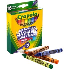 Crayola Ultra-Clean Washable Large Crayons - 16 / Box