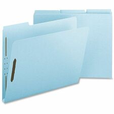 Nature Saver Letter Recycled Fastener Folder - 8 1/2" x 11" - 1" Expansion - 2 Fastener(s) - 2" Fastener Capacity for Folder - Pressboard - Light Blue - 100% Recycled - 25 / Box