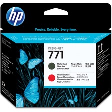 HP 771 (CE017A) Original Inkjet Printhead - Single Pack - Matte Black, Red - 1 Each - Inkjet - 1 Each