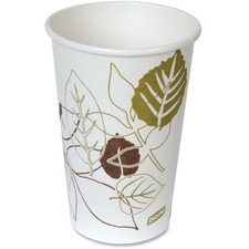 Dixie Pathways Paper Hot Cups by GP Pro - 50 / Pack - White, Green - Paper - Hot Drink, Beverage