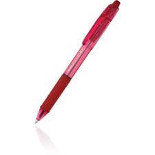 Pentel R.S.V.P. Colors RT Ballpoint Pen - Medium Pen Point - 1 mm Pen Point Size - Refillable - Retractable - Red - Tinted Barrel - Stainless Steel Tip - 12 / Box
