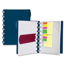 Ampad Versa Crossover Notebook - Wire Bound - 24 lb Basis Weight - 6" x 9" - 8.75" (222.25 mm) x 6.30" (160.02 mm) - Navy Cover - Micro Perforated, Divider, Repositionable - 1 Each