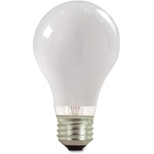 Satco 43-watt A19 Xenon/Halogen Bulb - 43 W - 120 V AC - A19 Size - White Light Color - E26 Base - 1000 Hour - 4940.3F (2726.8C) Color Temperature - Dimmable - Energy Saver - 2 / Box
