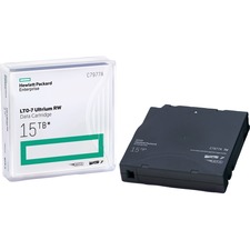 HP Data Cartridge - LTO-7 - Rewritable - Labeled - 3584 Tracks - 6 TB (Native) / 15 TB (Compressed) - 3149.6 ft (960 m) Tape Length - 1 Pack