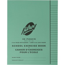 Hilroy Notebook - 40 Pages - Ruled - 7 1/8" x 9 1/8" - Recycled - 25 / Pack