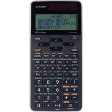 Sharp WriteView Scientific Calculator - 640 Functions - Dual Power, Slide-on Hard Case, Textbook Display - 4 Line(s) - 16 Digits - Battery/Solar Powered - 1.1" x 3.8" x 6.2"
