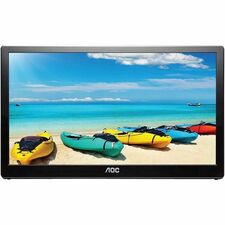 AOC I1659FWUX 16" Class Full HD LCD Monitor - 16:9 - Glossy Piano Black - 15.6" Viewable - WLED Backlight - 1920 x 1080 - 262,000 Colors - 220 cd/m - 25 ms