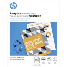 HP Laser Photo Paper - White - 95 Brightness - Letter - 8 1/2" x 11" - 32 lb Basis Weight - 120 g/m² Grammage - Glossy - 1 / Pack