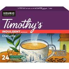 Timothy's Chai Latte Tea K-Cup - Pod - 24 / Box