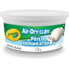 Crayola White Air-Dry Clay - Multipurpose, Multi Surface - 1 Each - White