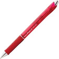 Pentel Feel-it! Ballpoint Pen - 0.7 mm Pen Point Size - Retractable - Red - Red Barrel - Metal Tip - 12 / Box