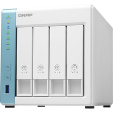 QNAP High-performance Quad-core NAS for Reliable Home and Personal Cloud Storage - Annapurna Labs Alpine AL-214 Quad-core (4 Core) 1.70 GHz - 4 x HDD Supported - 0 x HDD Installed - 4 x SSD Supported - 0 x SSD Installed - 1 GB RAM DDR3 SDRAM - Serial ATA/600 Controller - RAID Supported - 0, 1, 5, 6, 10, Hot Spare, JBOD RAID Levels - 4 x Total Bays - 4 x 2.5"/3.5" Bay - Gigabit Ethernet - 3 USB Port(s) - Network (RJ-45) - iSCSI, TCP/IP, IPv4, IPv6, DHCP, NAT, HTTP, HTTPS, TLS, WEBDAV, SSH, .