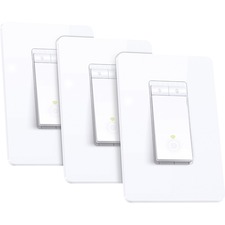 Kasa Smart Wi-Fi Light Switch, Dimmer - Light Control - Alexa, Google Assistant Supported - 120 V AC, 230 V AC - 150 W, 300 W, 150 W - White