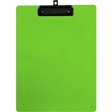 GEO Letter Size Writing Board, Green - 8 1/2" x 11" - Plastic, Polypropylene - Green - 1 Each