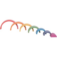 Learning Advantage TickiT Rainbow Achitect Arches - Skill Learning: Building, Motor Skills, Construction, Language, Imagination, Shape, Space, Sorting, Patterning, Sequencing, Creativity - 1 Year & Up - Natural