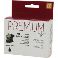 Premium Ink Inkjet Ink Cartridge - Alternative for Brother LC107BKS - Black - 1 Each - 1200 Pages