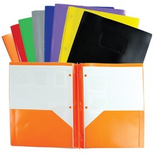 Winnable Letter Report Cover - 8 1/2" x 11" - 80 Sheet Capacity - 3 x Tang Fastener(s) - 2 Pocket(s) - Assorted