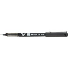 Pilot Hi-Tecpoint Rollerball Pen - 0.5 mm Pen Point Size - Needle Pen Point Style - Refillable - Retractable - Black Liquid Ink - 2 / Pack