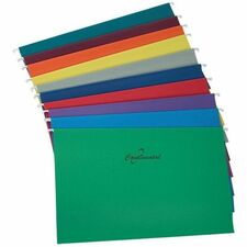 Continental 1/5 & 1/3 Tab Cut Legal Recycled Hanging Folder - 8 1/2" x 14" - Purple - 25 / Box