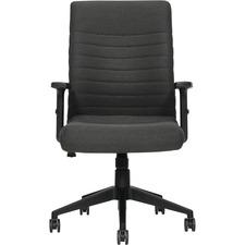 Offices To Go Carleton Management Chair High Back Dark Grey - High Back - Dark Gray - Textured Fabric - 1 Each