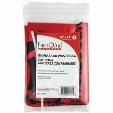 First Aid Central Trash Bag - 24" (609.60 mm) Width x 24" (609.60 mm) Length - 2.50 mil (63 Micron) Thickness - Waste Disposal