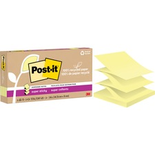 Post-itÂ® Super Sticky Adhesive Note - 420 x Canary Yellow - 3" x 3" - Square - 70 Sheets per Pad - Canary Yellow - Removable, Repositionable, Recyclable, Pop-up - 6 Pad
