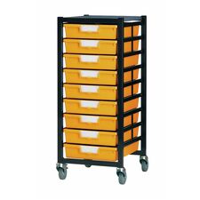 MITYBILT SystemSTOR Storage Rack - 40.8" Height x 16" Width x 18" Depth - Lockable Casters, Durable, Swivel Casters, Shatter Proof, Easy to Clean - Steel