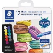 Staedtler Metallic Crayon - Assorted - 12 / Box