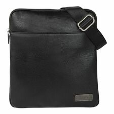 bugatti Contrast Carrying Case Electronics, Travel Essential - Black - Vegan Leather Body - Shoulder Strap - 11.26" (286 mm) Height x 10" (254 mm) Width x 1.73" (44 mm) Depth - Unisex