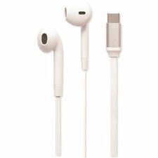 iStore Classic Fit USB-C Earbuds, Matte White - Stereo - USB Type C - Wired - Earbud - Binaural - In-ear - White