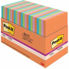 Post-it® Super Sticky Notes, 3 in. x 3 in., Electric Blue, 5 Pads/Pack