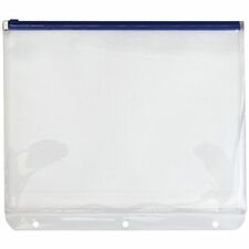 GEO Plastic Envelope with Zipper - Letter - 9" Width x 11 1/2" Length - Zippered - Plastic - Clear