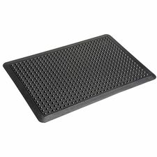 Crown Mats Yoga-Flex Anti-Fatigue Mat - Floor, Commercial - 36" (914.40 mm) Length x 24" (609.60 mm) Width x 0.500" (12.70 mm) Thickness - Textured - Rubber - Black