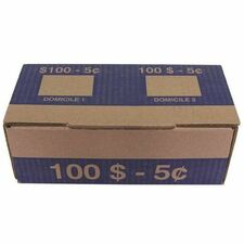 Northern Specialty Supplies Die-Cut Coin Boxes for Canadian Coin Rolls - 5¢ Denomination - Cardboard - 50 / Pack