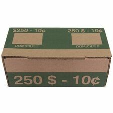 Northern Specialty Supplies Die-Cut Coin Boxes for Canadian Coin Rolls - 10¢ Denomination - Cardboard - 50 / Pack