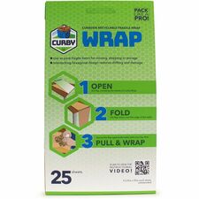 ipg Curby Wrap Recyclable Paper Cushioning Wrap Sheets - 15.25" (387.35 mm) Width x 25" (635 mm) Length - 25 Wrap(s) - Easy Tear, Non-scratching, Recyclable, Interlocking, Cushioned - Paper