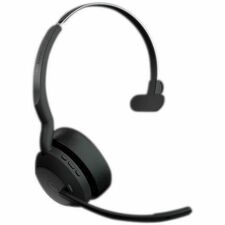 Jabra Evolve2 55 Headset - Microsoft Teams Certification - Mono - USB - Wireless - Bluetooth - 98.4 ft - Over-the-head - Monaural - Supra-aural - Noise Cancelling Microphone