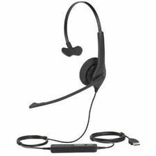 Jabra Biz 1500 Headset - Mono - USB - Wired - 32 Ohm - 20 Hz - 6.80 kHz - Over-the-head - Monaural - Supra-aural - 7.5 ft Cable - Noise Cancelling, Uni-directional Microphone - Noise Canceling